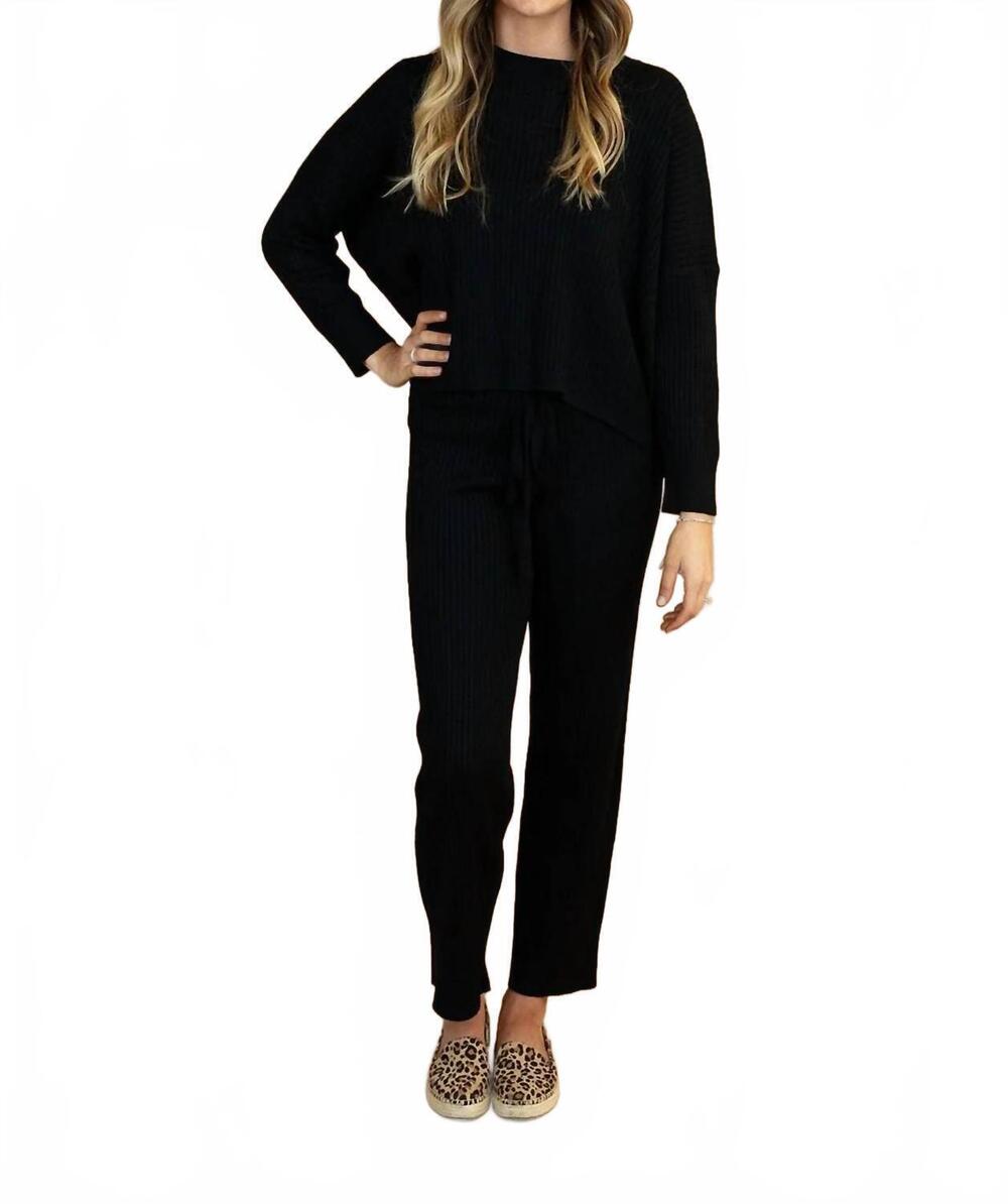 NEW TEA N ROSE tate sweater set in black